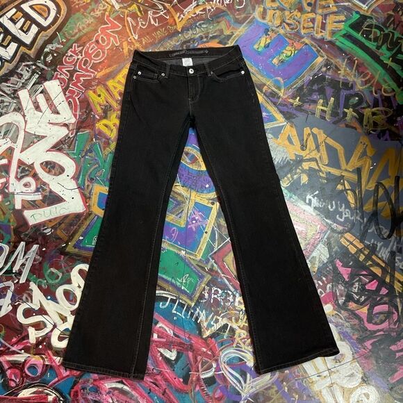 No Boundaries Black Flared Jeans, Juniors Size 7 Tall, Stretch Denim - Picture 1 of 9